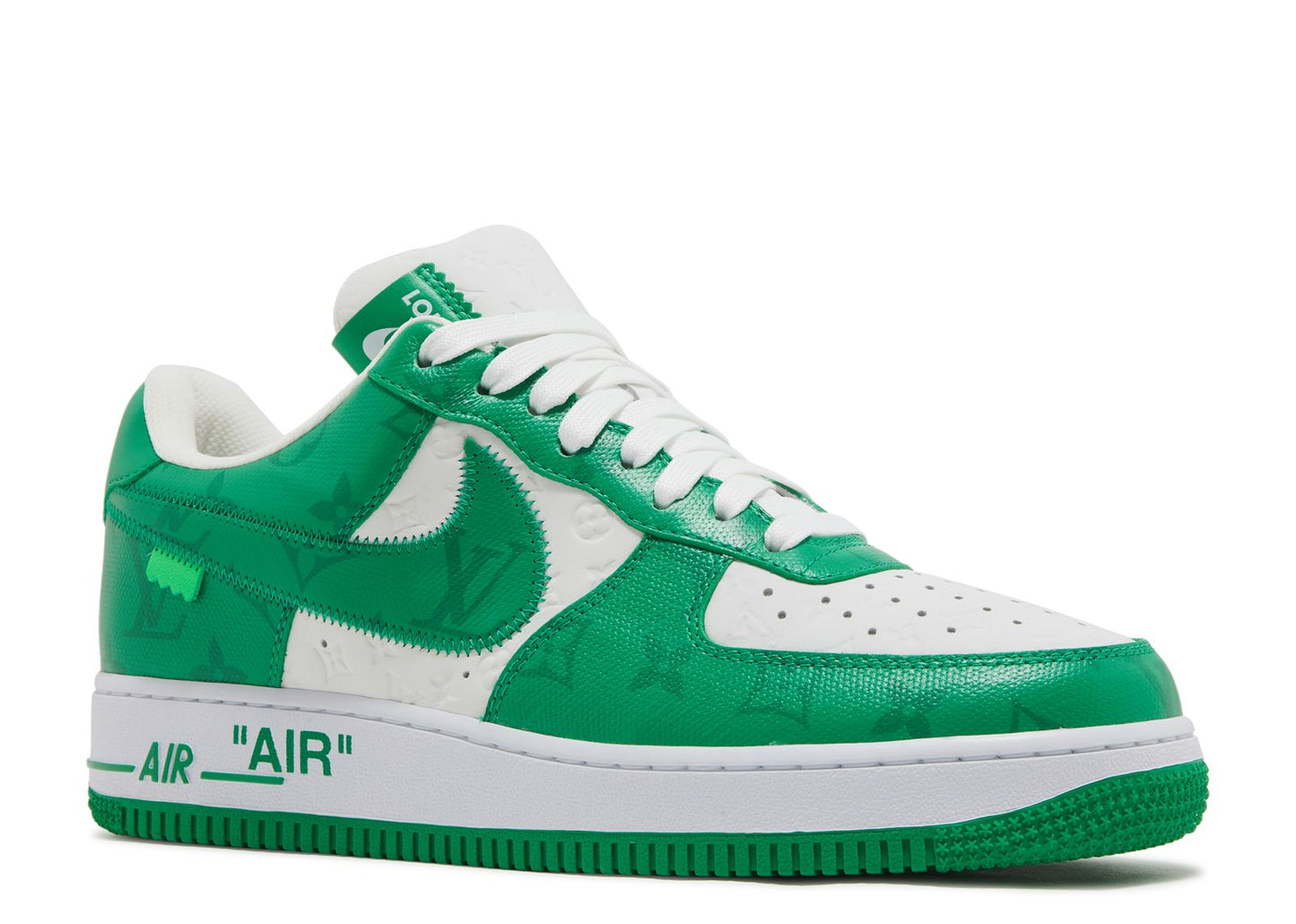 Louis Vuitton X Nike Air Force 1 Low White Green By Virgil Abloh