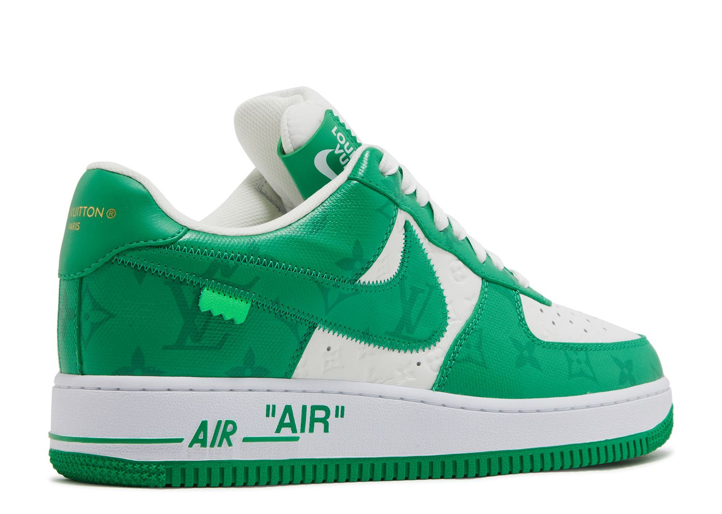 Louis Vuitton X Nike Air Force 1 Low White Green By Virgil Abloh