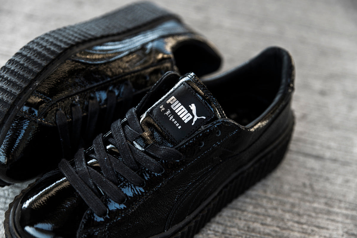 Rihanna X Puma Fenty Creeper Cracked Leather 'Black'ﾠ