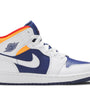 Nike Air Jordan 1 Mid GS 'White Laser Orange Royal Blue'