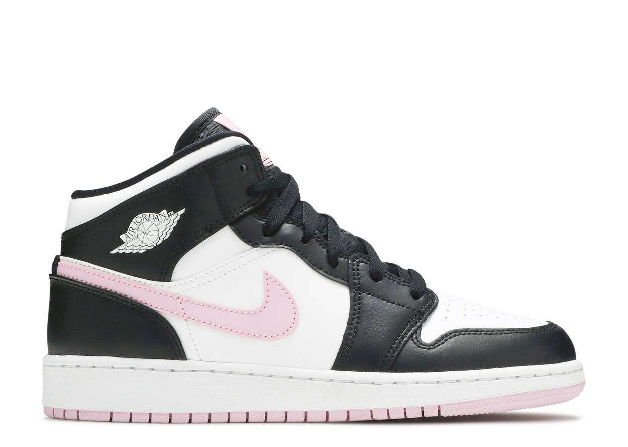 Nike Air Jordan 1 Mid GS ‘White Black Light Arctic Pink’