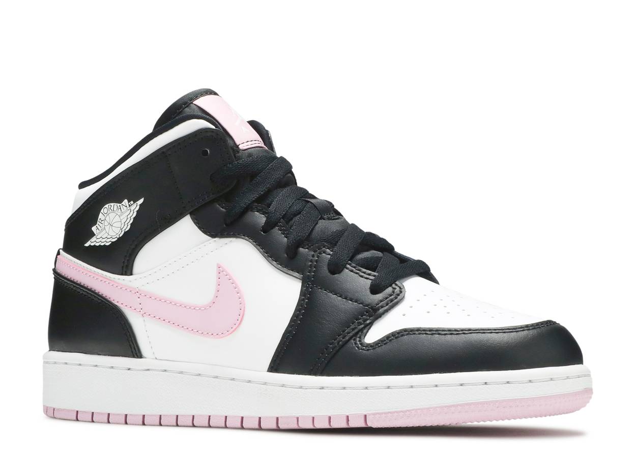 Nike Air Jordan 1 Mid GS ‘White Black Light Arctic Pink’