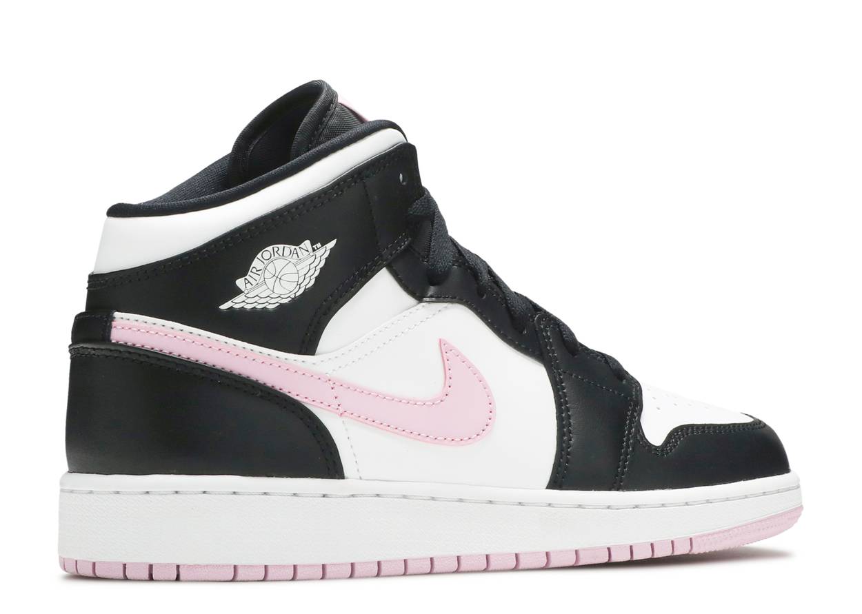 Nike Air Jordan 1 Mid GS ‘White Black Light Arctic Pink’