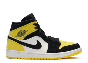Nike Air Jordan 1 Mid 'Yellow Toe Black'