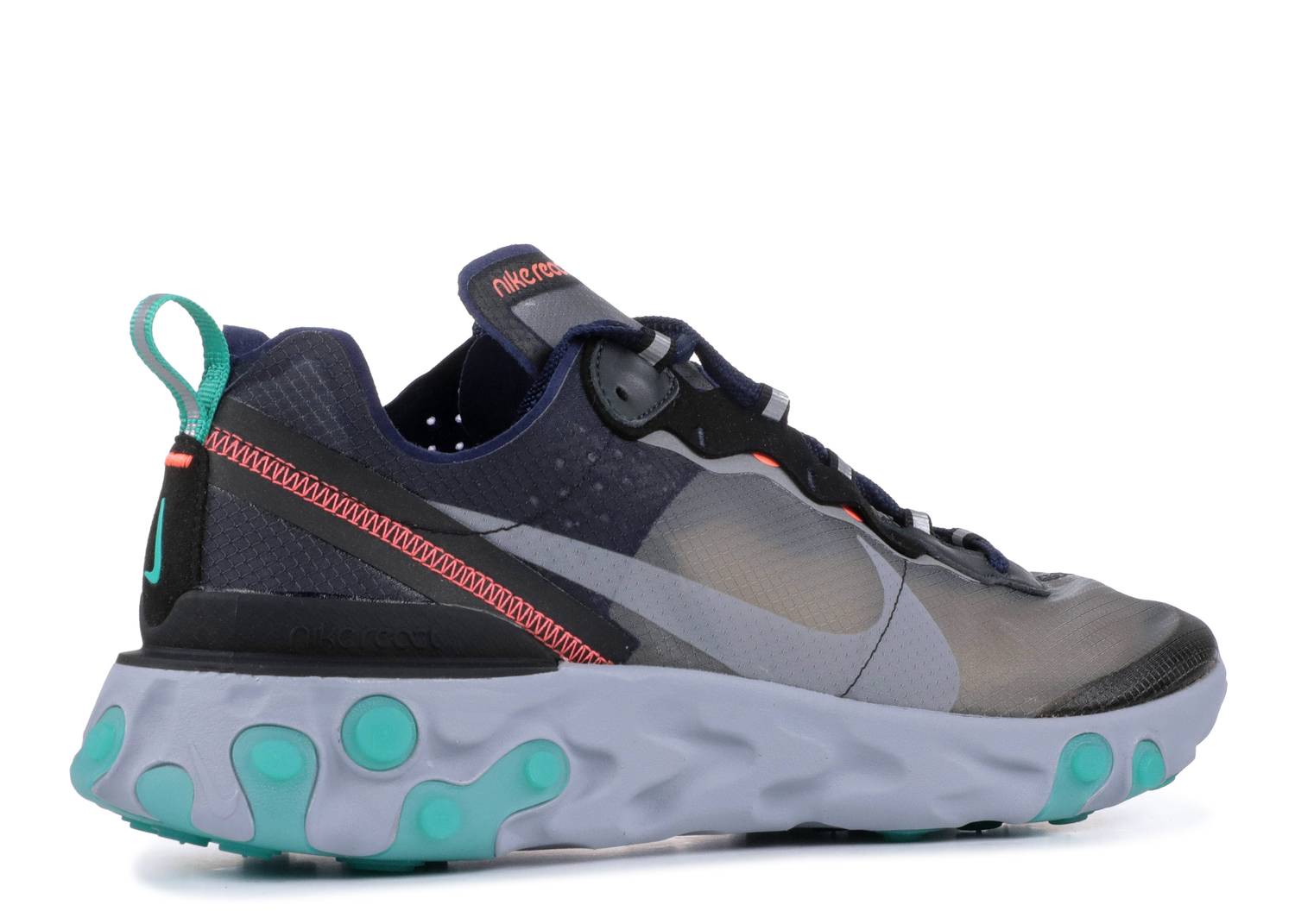 Nike React Element 87 Black Neptune Green