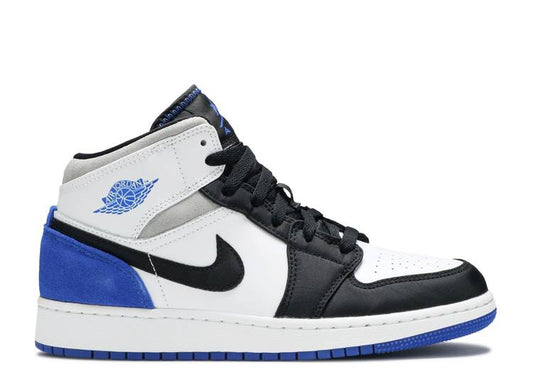 Nike Air Jordan 1 Mid SE White Black Royal (GS)