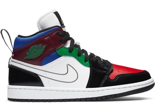 Jordan 1 Mid SE Black White Multi-Color (W)