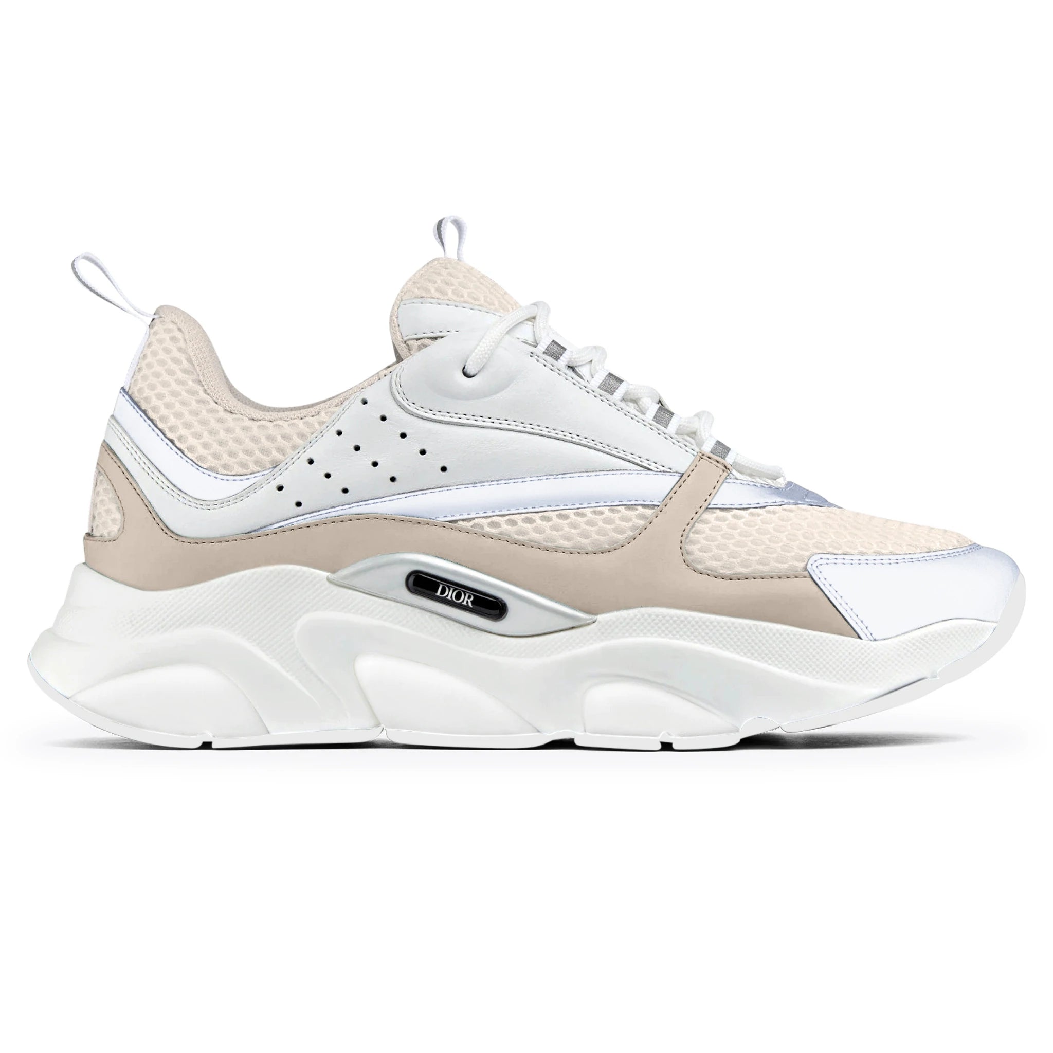 Dior B22 Sneaker Cream And White Technical Mesh With Olive